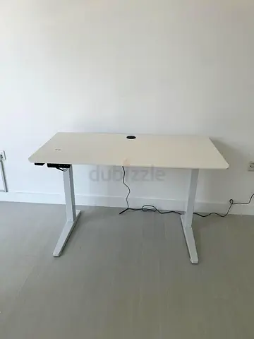 Adjustable Electric Standing Desk - White, Good Condition