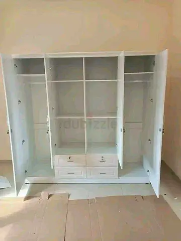 White 4-Door Wardrobe with Drawers brand new