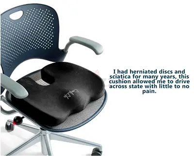 ComfiLife Premium Comfort Seat Cushion - Non-Slip Orthopedic 100% Memory Foam