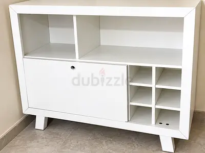 White Multi-Compartment Sideboard / Storage Cabinet