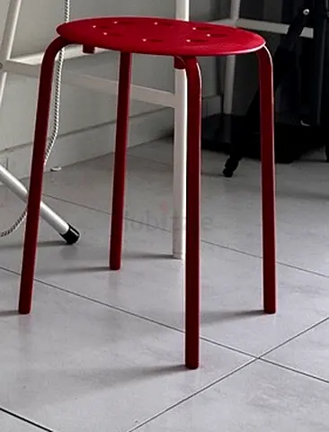 IKEA MARIUS red round stool