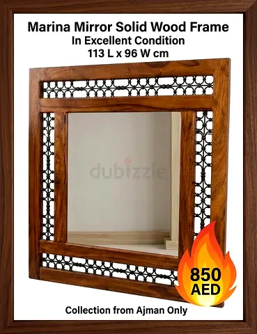 Marina mirror solid wood framed