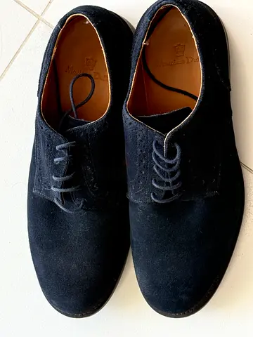 Massimo Dutti Black suede men's dress shoes - size likely EU 42 (pre-owned)