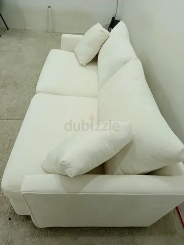 Crate and Barrel white color 210cm sofa