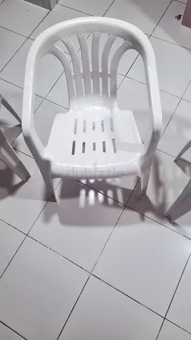 White Plastic Outdoor Armchair - Lightweight and Stackable