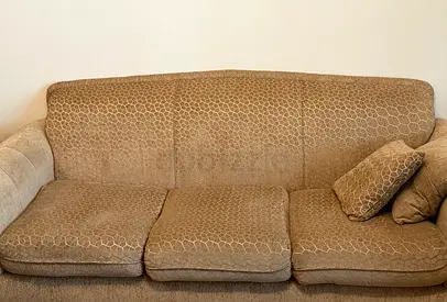 Comfortable 3-Seater Sofa + Matching Armchair Set (Beige Colour)