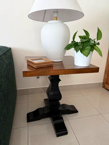 Set of 2 Solid Wood Side Tables