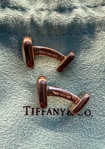Tiffany & Co. Cushion Square 925 Sterling Silver Cufflinks