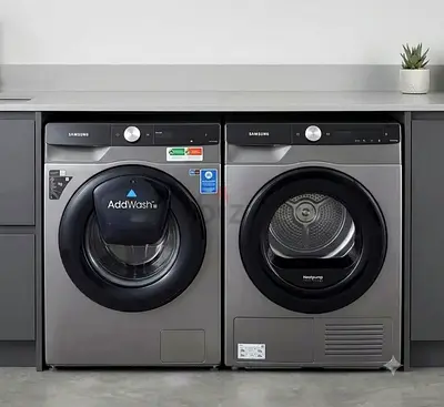 Samsung Front Load Washer and Dryer Set (AddWash) - Grey working perfectly condition excellent