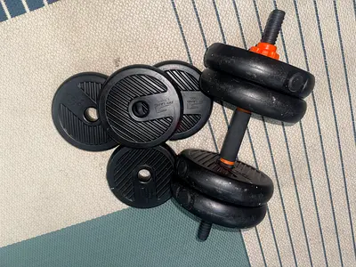 Adjustable Dumbbell Set with Extra Weight Plates