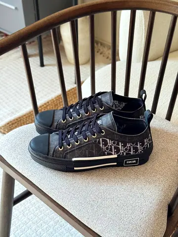 Dior Oblique Low-Top Canvas Sneakers - Black, EU 40 to 47