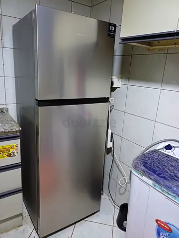 Hisense Double Door Refrigerator,silver colour, Good Working Condition .Available in 15th of October