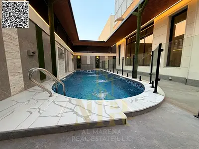 Own a prestigious address in Al Alia, Ajman | An upscale villa featuring modern design and spacious, comfortable living areas for the family.