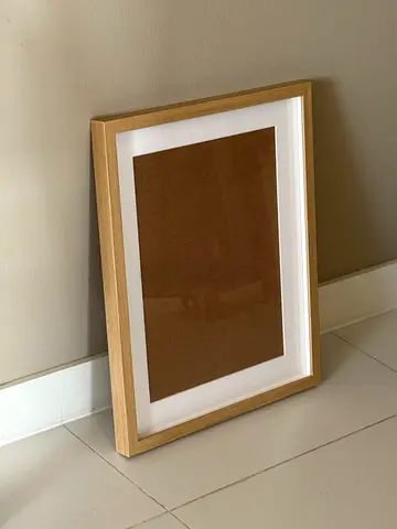 Wooden Picture Frame with White Mat (Ready to Hang)