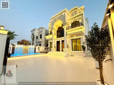 A compact villa in Al Muwaihat featuring 5 bedrooms and a rooftop terrace; conveniently located near schools and the Saudi German Hospital. Plot size: