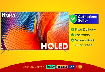 Haier 75 inch TV Smart HQLED - 4K UHD - Brand New |Warranty | FREE Delivery |