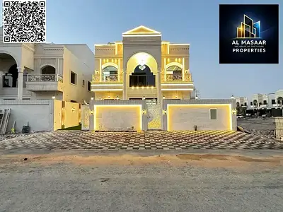 فيلا فاخرة بتصميم كلاسيكي وروف واسع وتملك حر، 6 غرف ماستر، ومواقف واسعة، سعر مميز شامل التسجيل عرض خاص للمشتري الكاش.