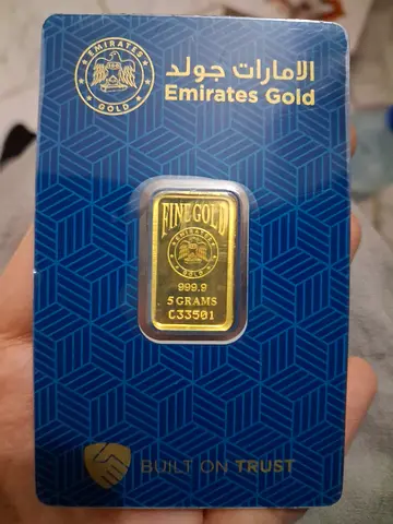 Emirates Gold 5 Gram Gold Bar in Sealed Card