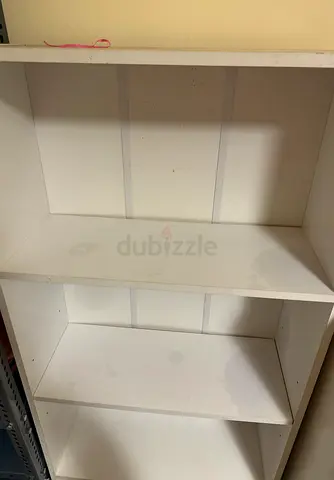 2 pieces of White Wooden Bookshelf / Storage Unit