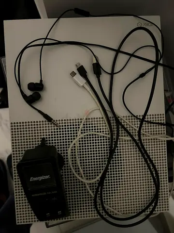 Xbox 1S with monitor and remote.