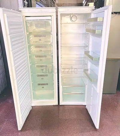 Miele brand built in separate fridge and freezer set for sale in excellent condition
