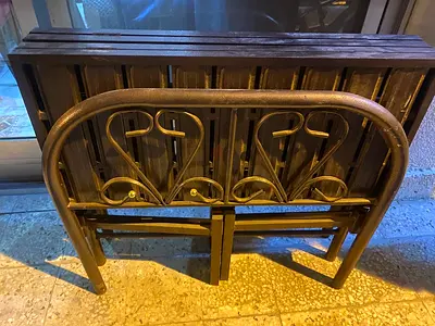 Metal bed headboard and footboard set - vintage style