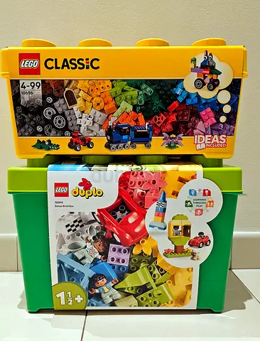 LEGO Classic & DUPLO Storage Boxes with Bricks