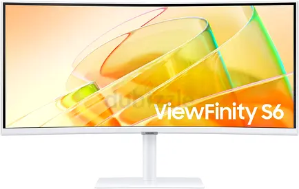 Samsung View Finity S6 34 inch Curved UWQHD Monitor - 100Hz - White, S65TC