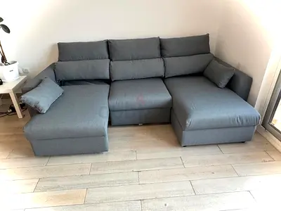 IKEA eskilstuna l Shape Sofa bed with storage dark grey Color