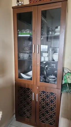 Tall Wooden Display Cabinet