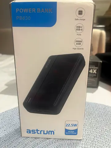 Astrum PB630 20000mAh Power Bank (22.5W, USB-C & USB-A)