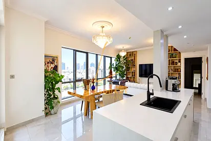 Upgraded 2BR+Study |Burj Khalifa View|Chiller Free