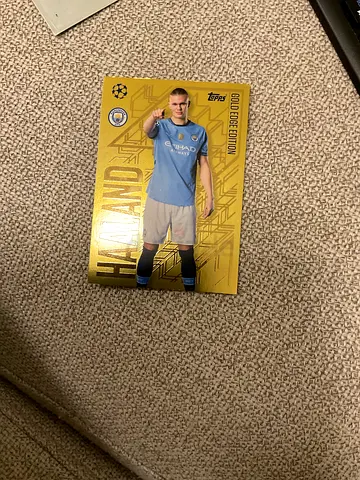 Erling Halland gold edge match attax card