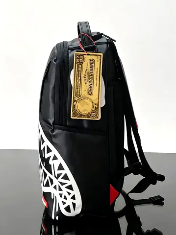 Black Sprayground Shark Central 2 Dark mode Backpack