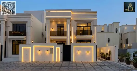 Own a classic-style villa in Al Helio, Ajman – prime location – fees included.