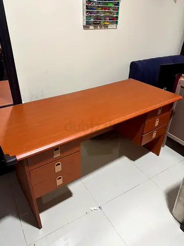 Used wooden office desk with drawers - good condition