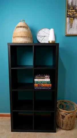 IKEA KALLAX-style 8-cube Storage Shelf - Dark Brown, Good Condition