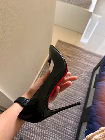 Master copy Black patent stiletto high heels Christian Laboutine