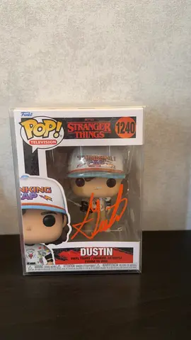 stranger things dustin signed funko pop jsa authenticated