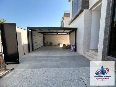 فيلا جديدة أول ساكن للإيجار في الجزات الشارقة | 5 غرف ماستر | صالات واسعة | مجلس | مطبخان | غرفة خادمة | باركن خاص