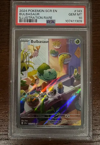 PSA 10 2024 Pokémon Bulbasaur SCR EN Illustration Rare - GEM MT