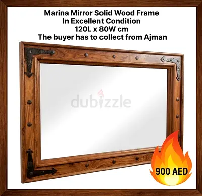 Marina mirror solid wood framed