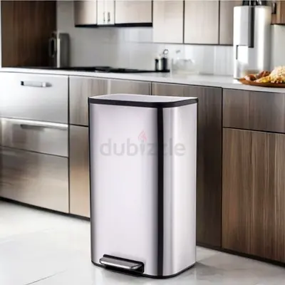 Stainless Steel Pedal Bin - Slim Kitchen Trash Can
