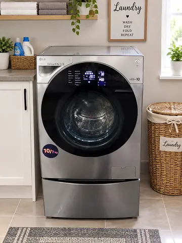 LG 10/7kg Washer Dryer Combo Machine With 3.5Kg Baby Washer Digital Invtar Latest Version 60cm