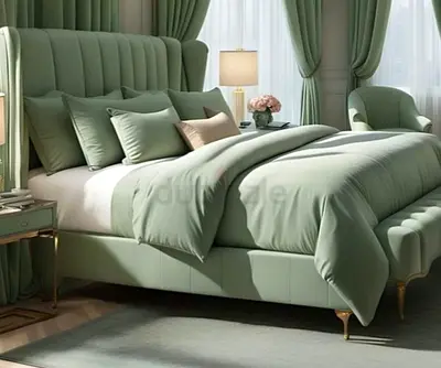 New elegant olive colour 180*200 king size Bed