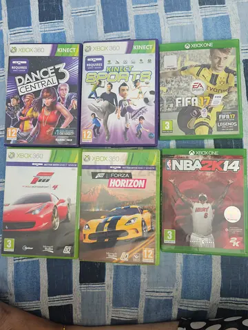 Lot of Xbox 360 & Xbox One games — FIFA, NBA, Forza, Kinect titles