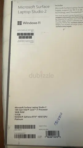 Microsoft Surface Laptop Studio 2 - 13th Gen i7, 16GB, 512GB, RTX 4050
