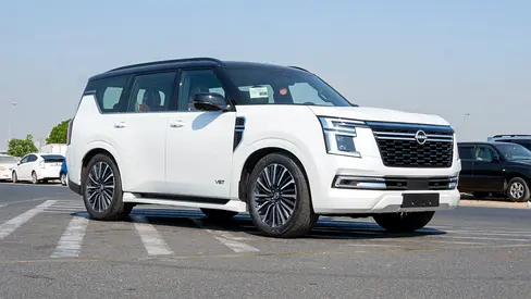 2026 Nissan Patrol LE Platinum 3.5L Twin-Turbo AT Petrol (White-Red) Black Roof