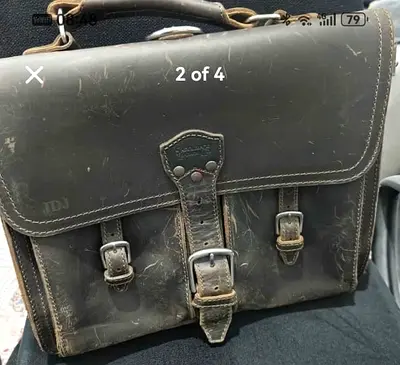 Authentic Leather Saddle Bag for sale