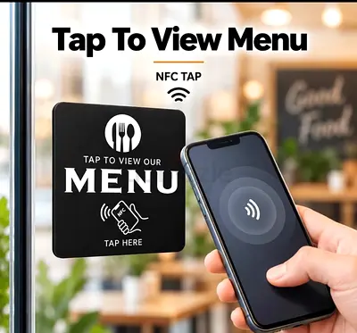NFC Digital Menu Cards for Restaurants & Cafes | Tap to Open Menu | Programming Included